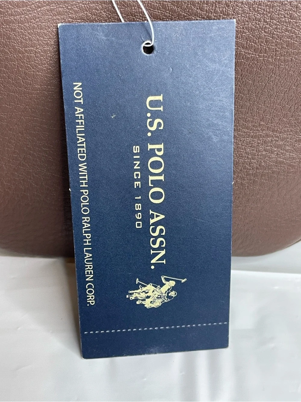 U.S. Polo Assn. Brown Satchel with Gold Studs